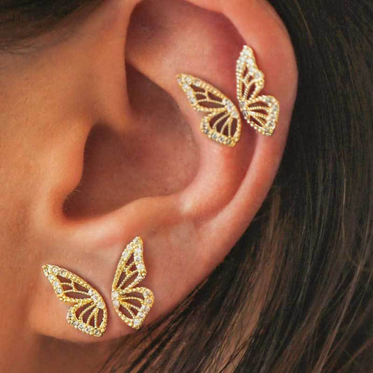 Crystal Butterfly Earrings