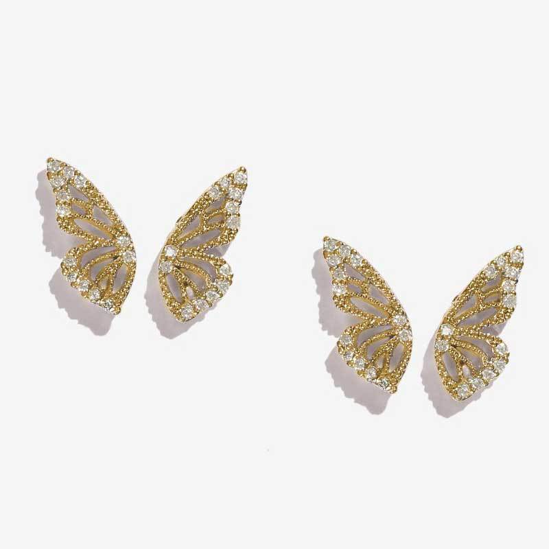 Crystal Butterfly Earrings