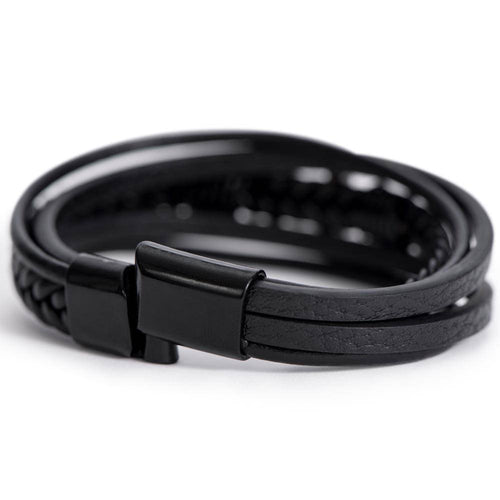 Calm to my Chaos - Leather Cross Bracelet