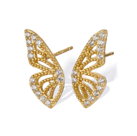 Crystal Butterfly Earrings